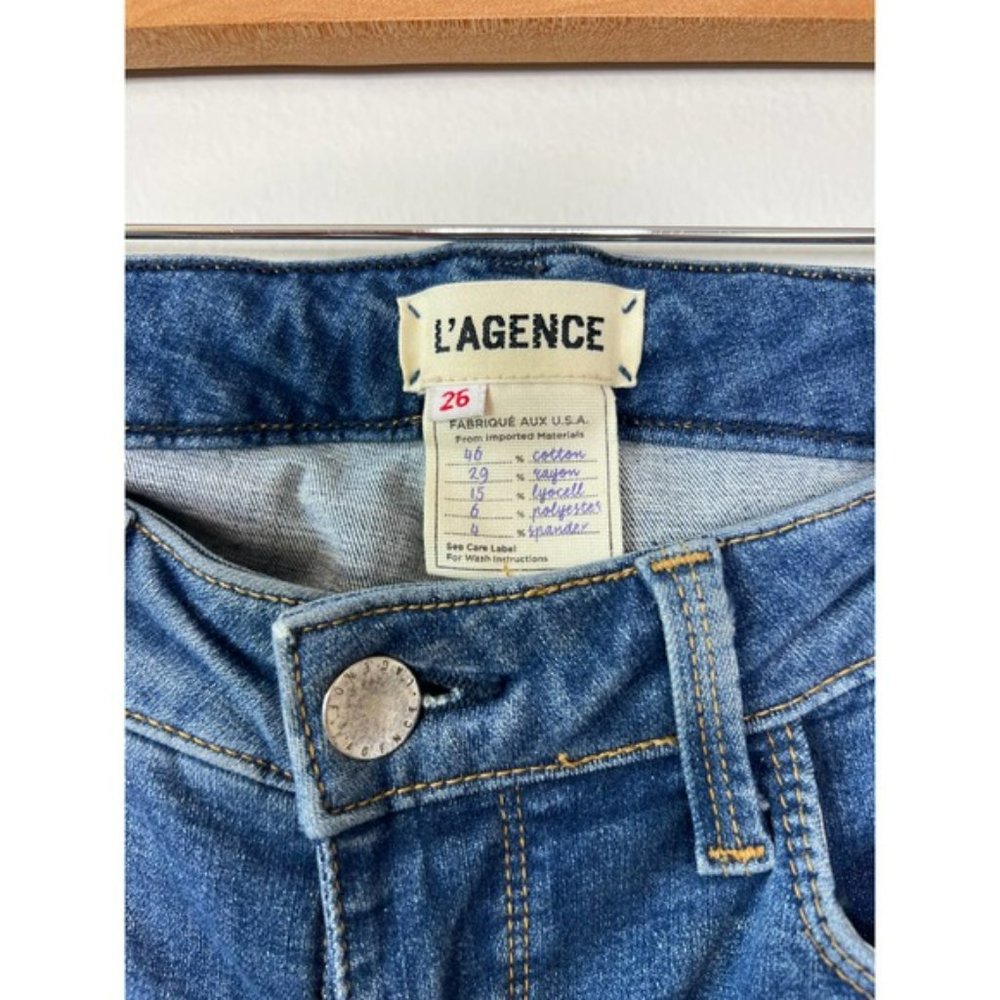 L'agence Margot Fading High-Rise Skinny Denim Jeans Women's Blue Size: 26 NWOT - Picture 5 of 9